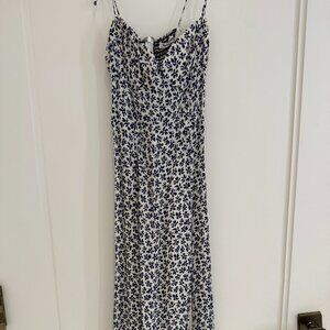 Reformation blue & white dress